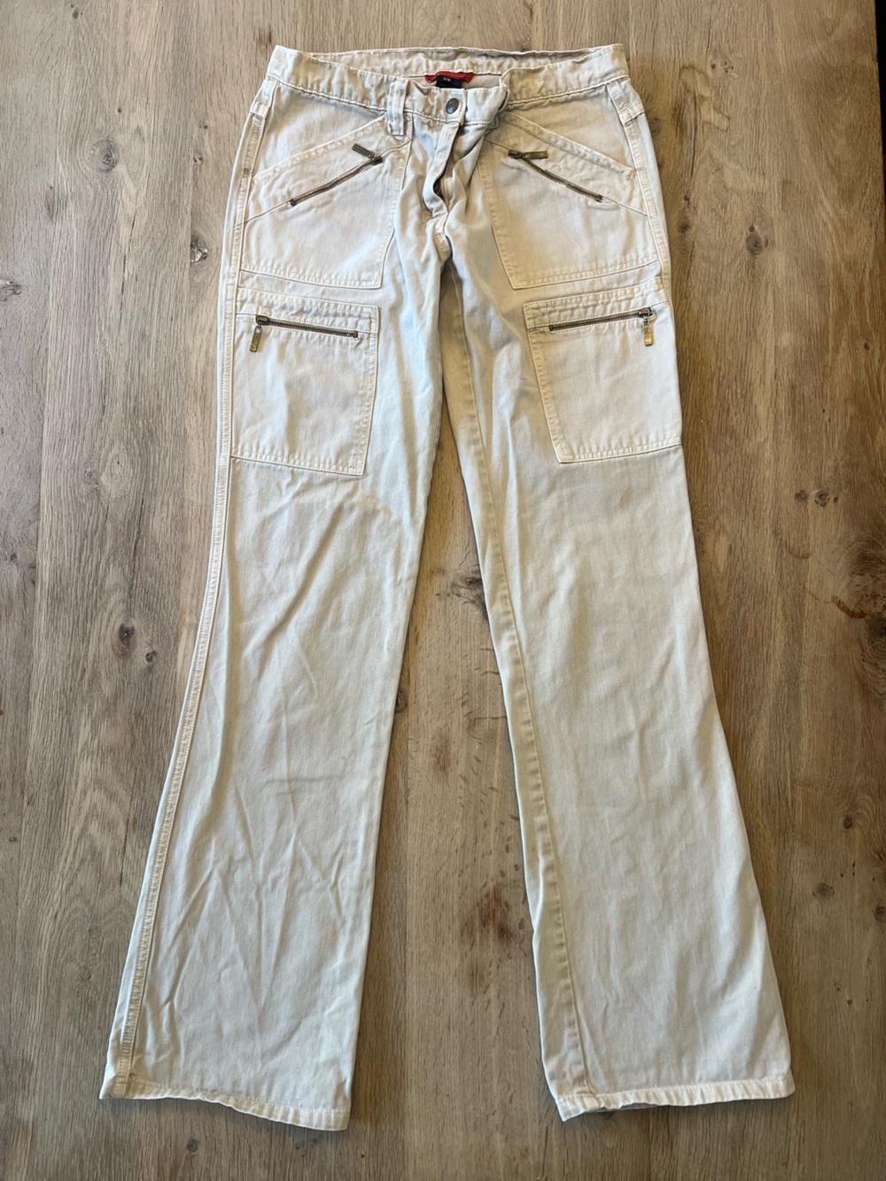 Vintage Y2K CO-OP Barneys New York Utility Zip Pocket Bootcut Pants Size 28
